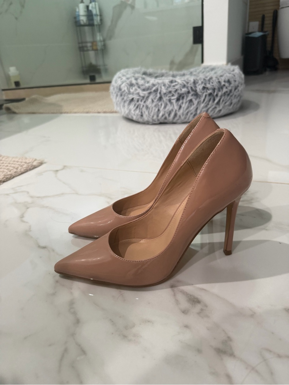 Steve Madden Blush Patent Pointed Toe Stiletto Pumps